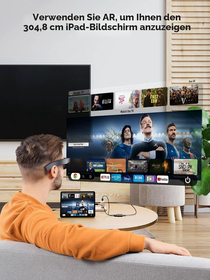 Lemorele Light ning zu USB-C Adapter, Light ning zu Typ-C Video für Nreal Air, Rokid Air, RayNeo AR,