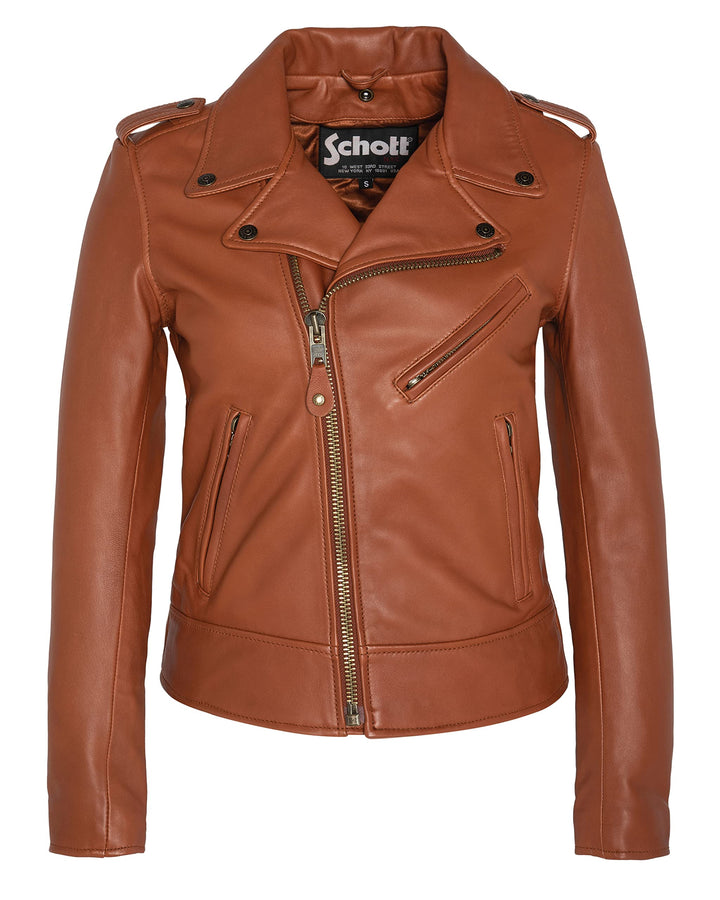 Schott NYC Damen Jacke XS Cognac, XS Cognac