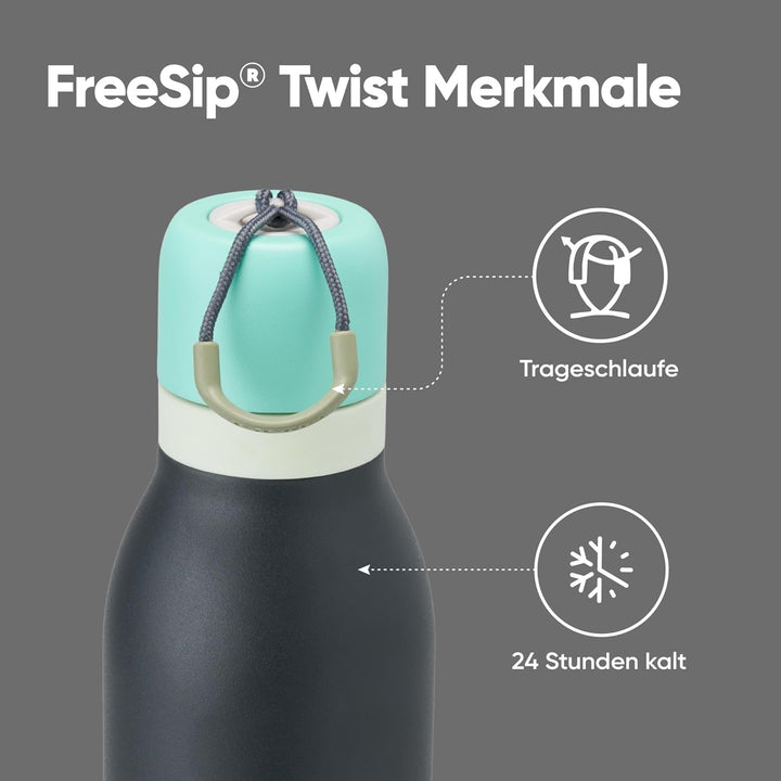Owala FreeSip Twist Isolierte Edelstahl Trinkflasche mit Strohhalm, 710 ml – BPA-frei, optimal für S