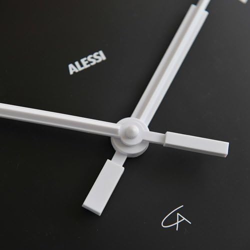 Alessi 12 B Firenze Wanduhr aus ABS, Quarzwerk, schwarz, Ã˜ 36cm