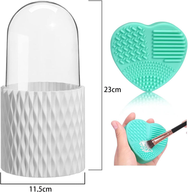 2 Stück Kosmetik Make Up Organizer, 360 Drehender Kosmetischer Pinsel Organizer Pinselhalter Pinsel
