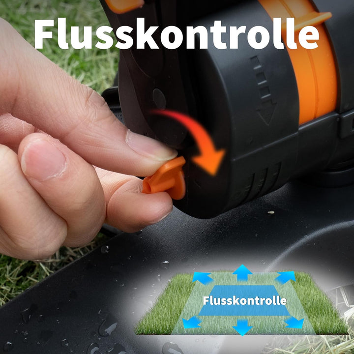 Diivoo Mini Turbo Oszillierender Rasensprenger 16 Düsen, Gartensprinkler mit Schnellanschluss und Gr