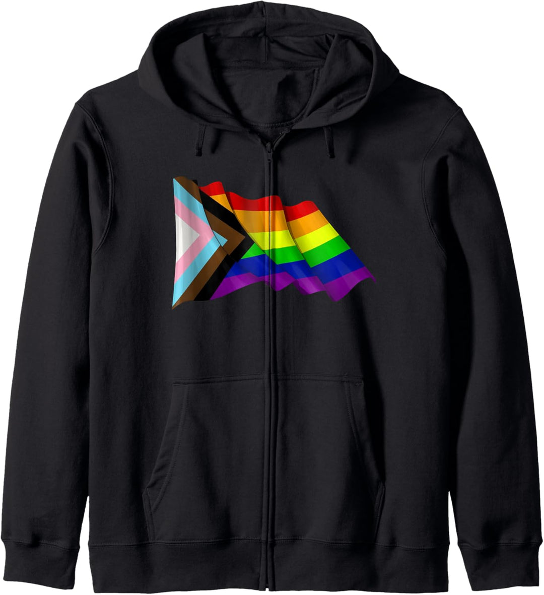 Inclusive Progress Pride Flag Gay Pride LGBTQ Rainbow Flag Kapuzenjacke