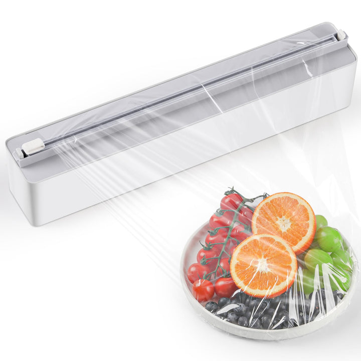 Frischhaltefolienspender mit Cutter - Magnetisch & Klebe, ohne Bohren, Folienschneider für Frischhal