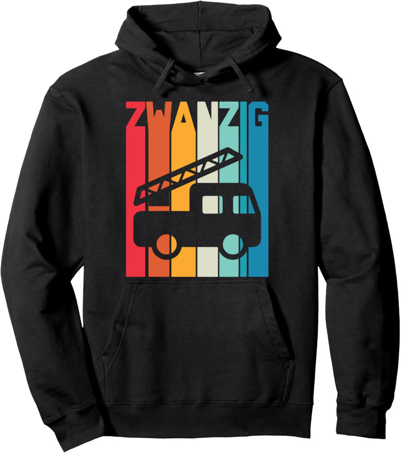 20. Geburtstag Retro Feuerwehr Junge 20 Jahre Feuerwehrauto Pullover Hoodie