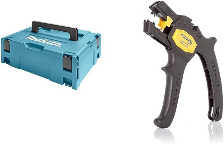 Makita 821550-0 Makpac Gr.2, Langlebig und Robust, 157 mm & JOKARI 20050 Abisolierzange Super 4 plus