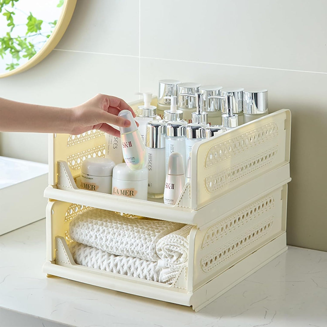 RMAN 6 Stück Kleiderschrank Organizer Faltbare Schrank Organizer Schubladenboxen Stapelbar Aufbewahr