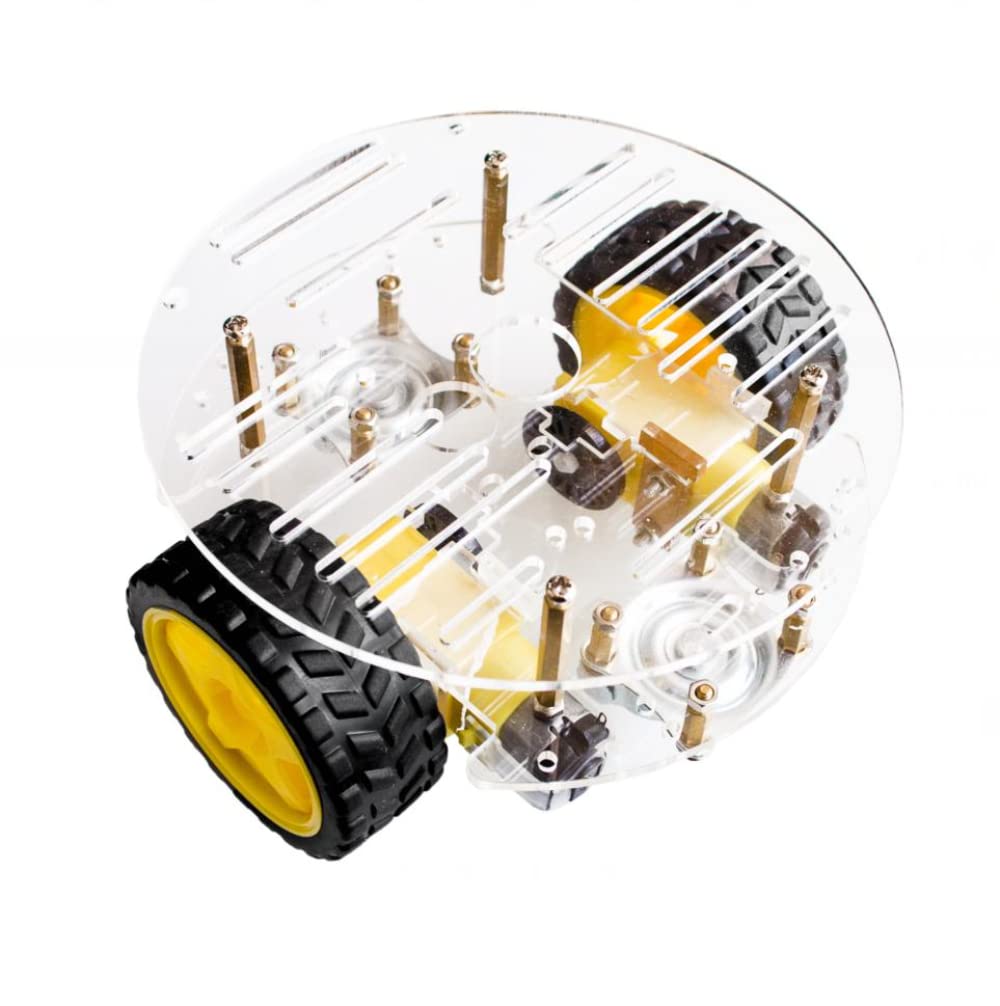 DollaTek 2WD Smart Robot Car Chassis Kit mit Speed Encoder Battery Box für Kids Teens DIY