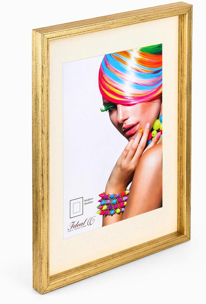 IDEAL TREND 3D Objektrahmen Holz Bilderrahmen Wanddeko Collage Poster Shirt Trikot Rahmen: Farbe: Go