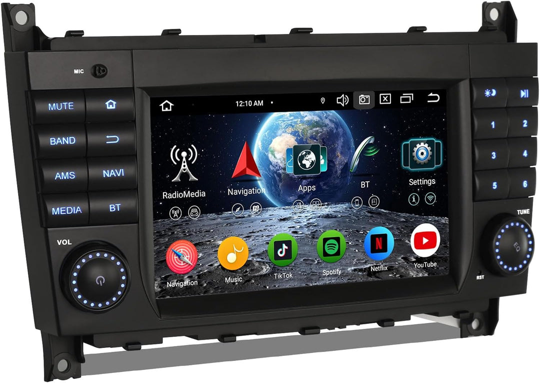 Erisin Android 11 Autoradio Mit GPS Navi für Mercedes Benz C-Klasse W203 CLC Klasse W203 C180 CLK Kl
