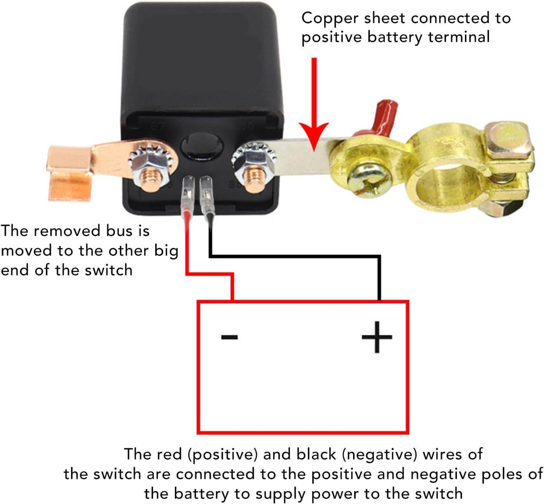 Fernbatterie-Trennschalter, DC12V 120A/200A Anti-Diebstahl-Upgrade-Kill-Schalter für Auto mit Dual-F
