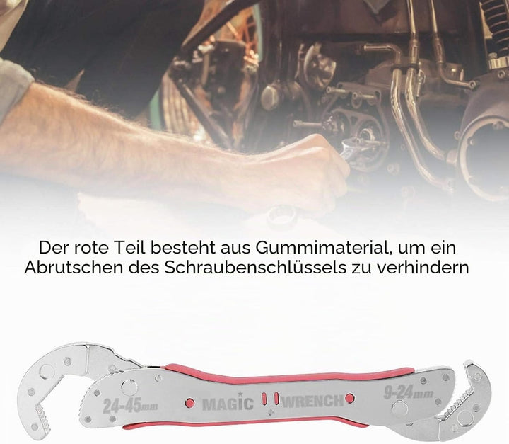 Universeller selbsteinstellender Schraubenschlüssel Zweikopf-Reparaturwerkzeug für Industriemaschine