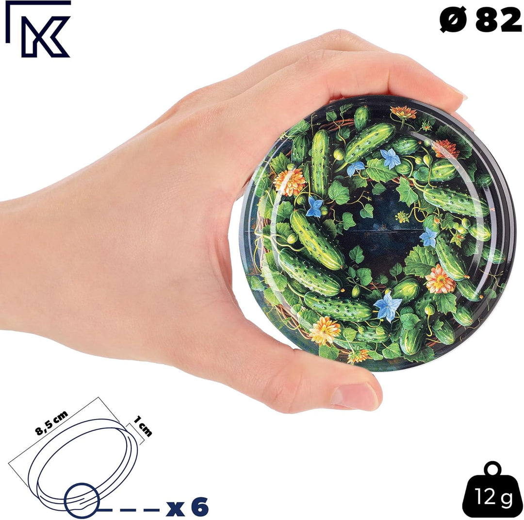 KADAX Einmachgläser 500ml TO82, Sturzgläser Mason Jar mit Schraubdeckel, Luftdichte Twist-off Gläser