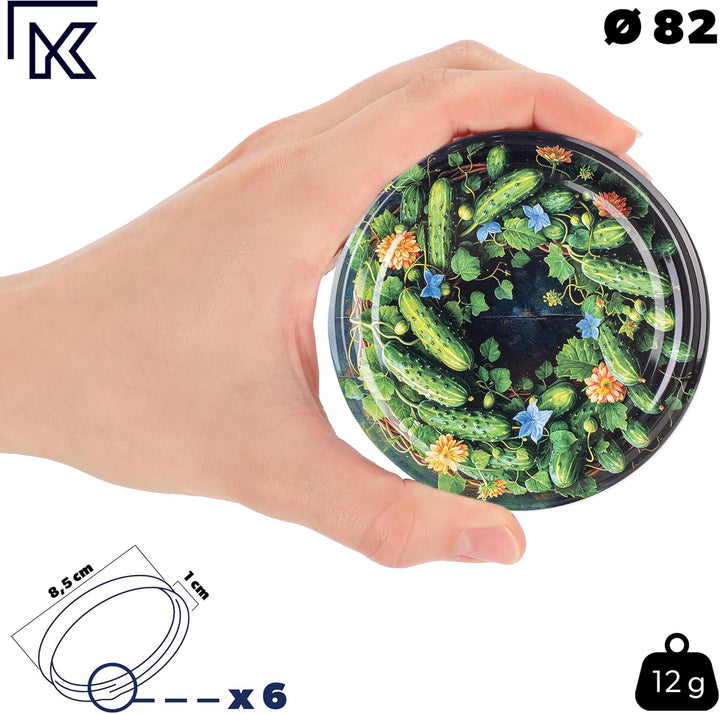 KADAX Einmachgläser 500ml TO82, Sturzgläser Mason Jar mit Schraubdeckel, Luftdichte Twist-off Gläser