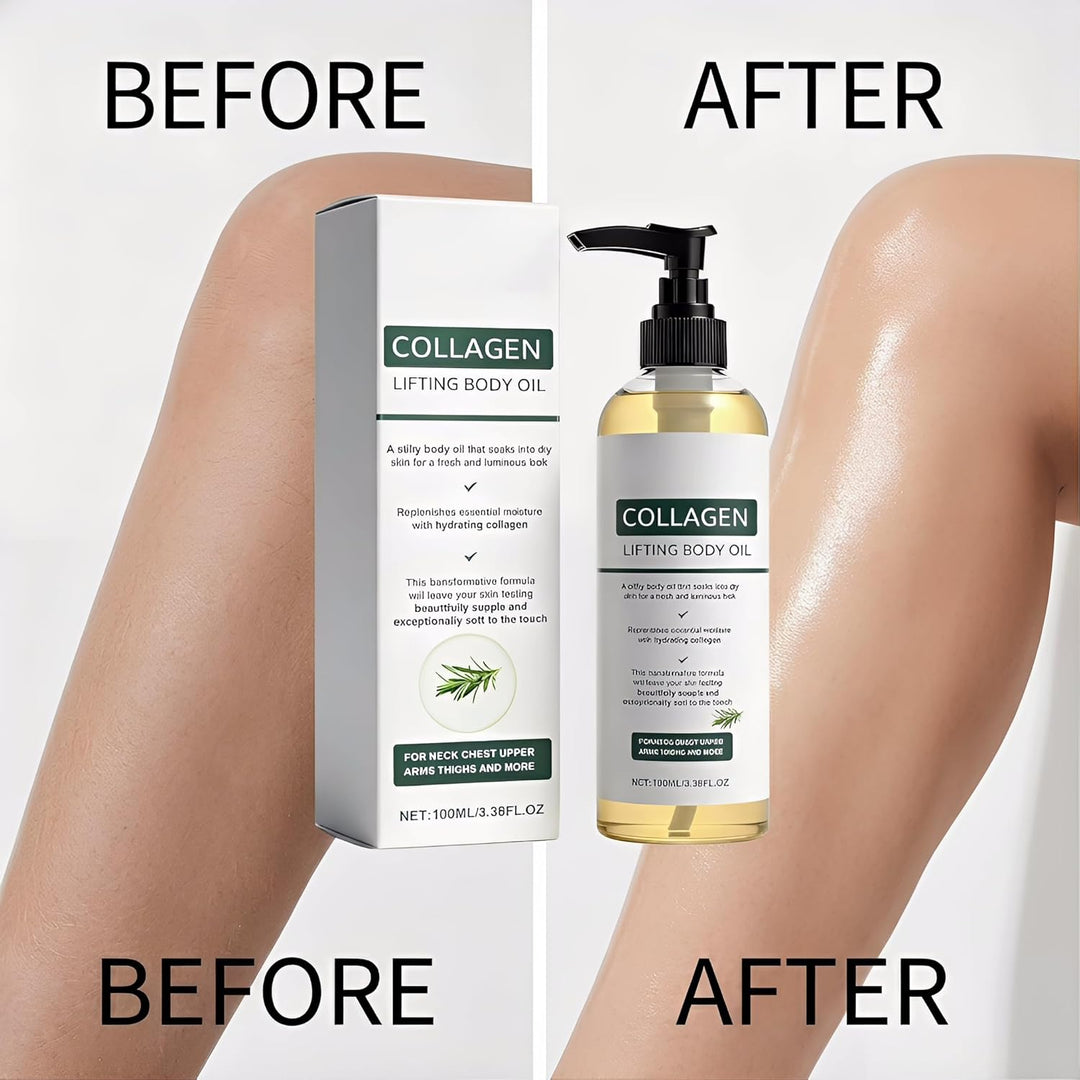 2PCS Collagen Lifting Body Oil,Collagen Lifting Körperö,Körperöl Straffend,2026 Neu Feuchtigkeitsspe