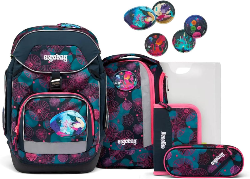 ergobag pack Set ergonomischer Schulrucksack Flexibel 6-teilig 1. Klasse Grundschule Einheitsgrösse