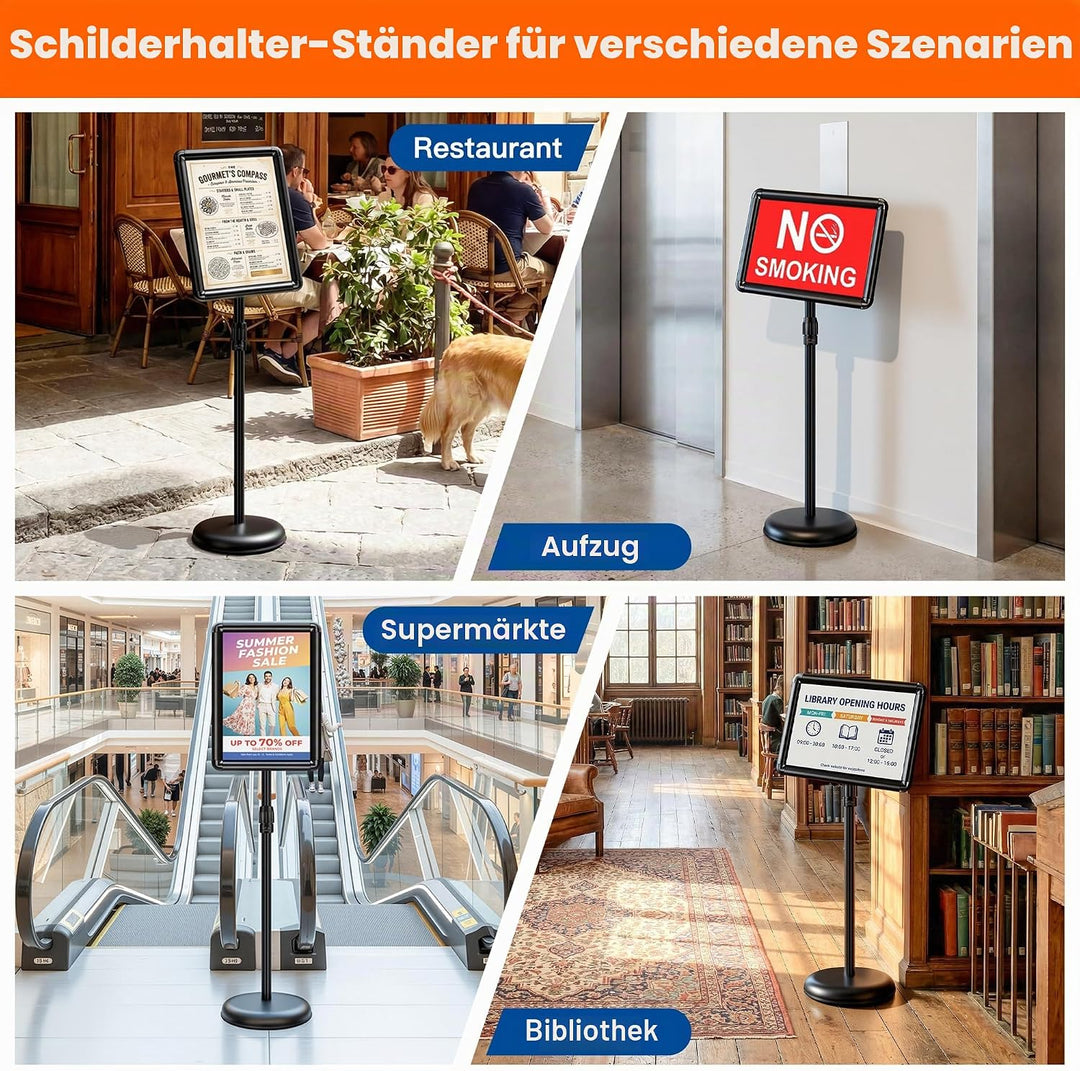 VAIIGO Posterständer für den Aussenbereich, Bodenschilderhalter, Menüschilderständer für vertikale u