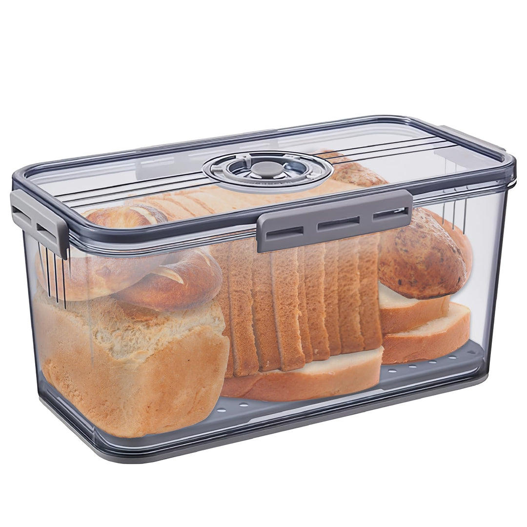 Brotkasten Versiegelt, Lebensmittelechtes PET-Material, Geeignet für Alle Arten von Küchenzutaten (H
