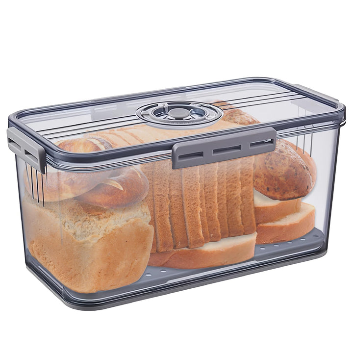 Brotkasten Versiegelt, Lebensmittelechtes PET-Material, Geeignet für Alle Arten von Küchenzutaten (H