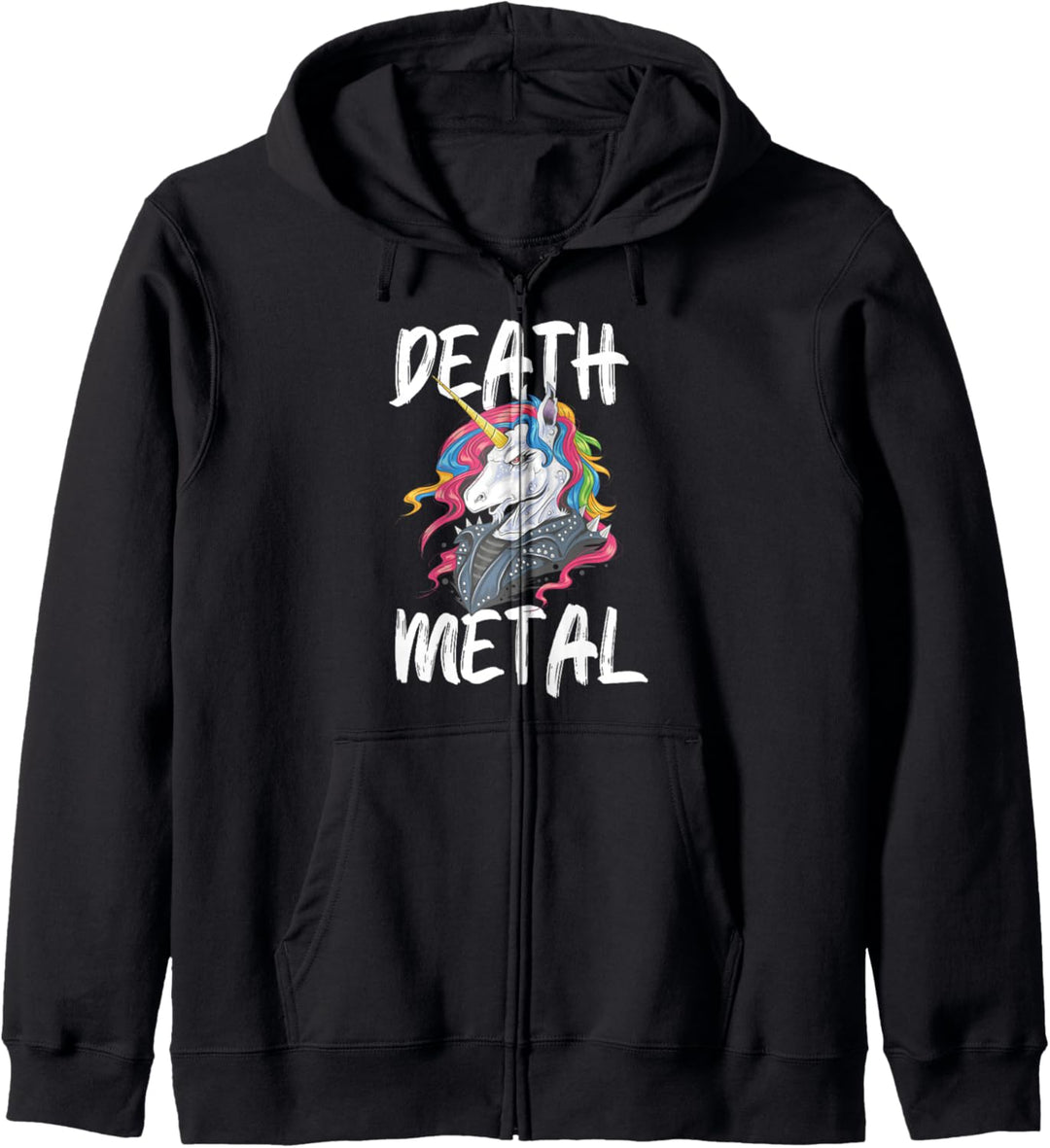 Einhorn Death Metal Rocker | Go To Hell Lustiges Geschenk Kapuzenjacke