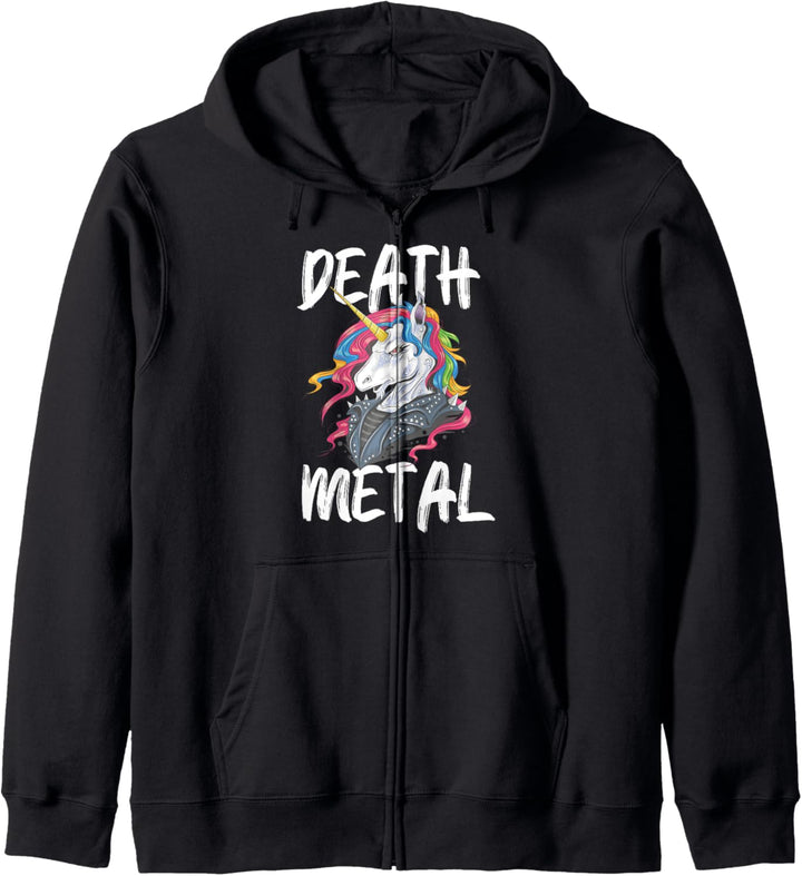 Einhorn Death Metal Rocker | Go To Hell Lustiges Geschenk Kapuzenjacke