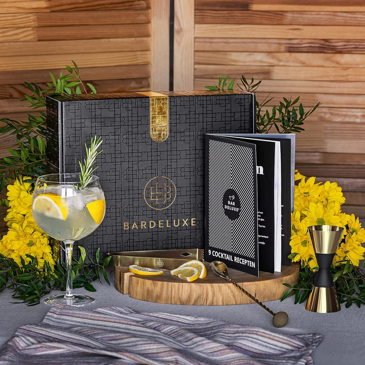BarDeluxe® Boston Shaker Set 5-teilig, Barkeeper Set, Cocktail Mix Set - 750ml Cocktailshaker Boston