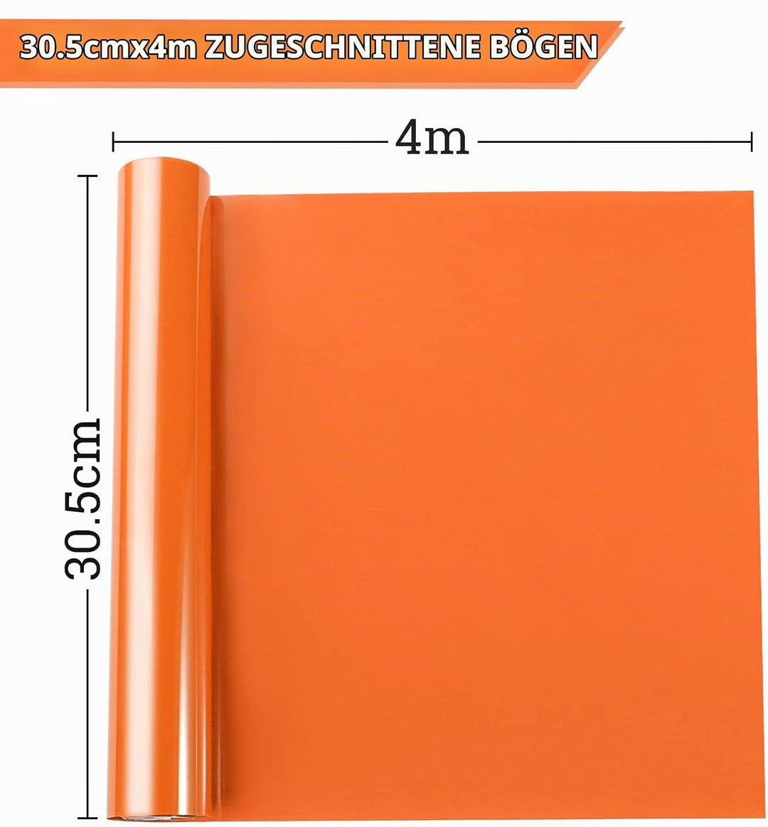 NANAPLUMS Plotterfolie Textil, 30.5cm×4m Flexfolie Plotter Textil, Bügelfolie für Textilien Transfer