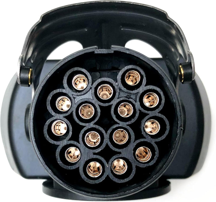 LKW Adapter 24V 15 polig auf 2 x 7polig Stecker Steckdose 15/2x7 Kurzadapter