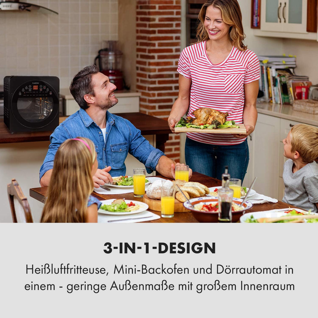 Klarstein AeroVital easy touch Heissluftfritteuse - 1700 W Heissluftfriteuse, Airfryer mit XXL-Volum