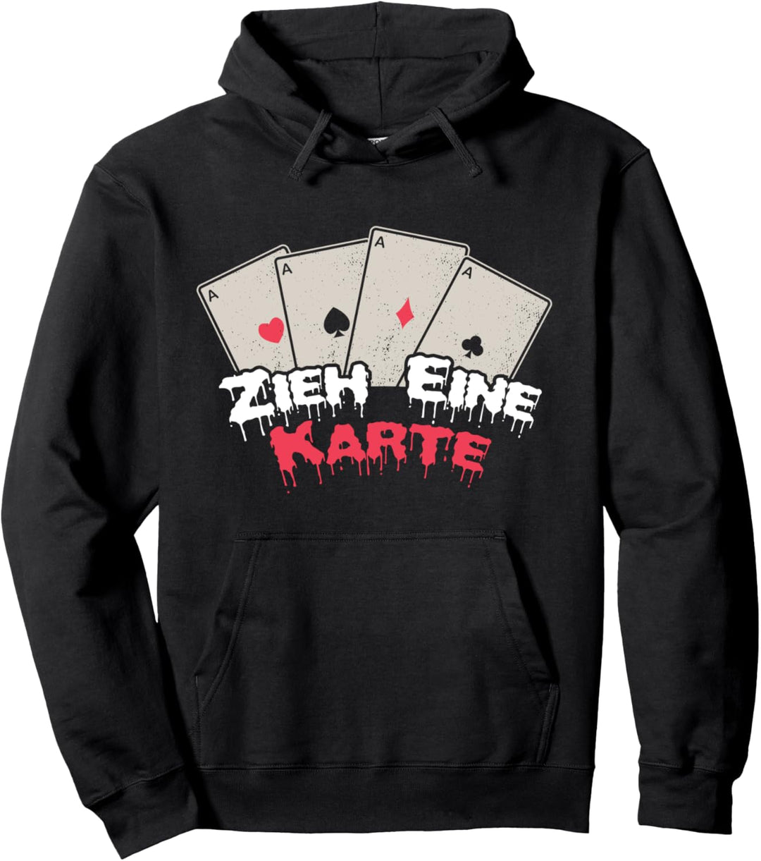 Zieh eine Karte Zauberer Spruch Zaubertrick Pullover Hoodie