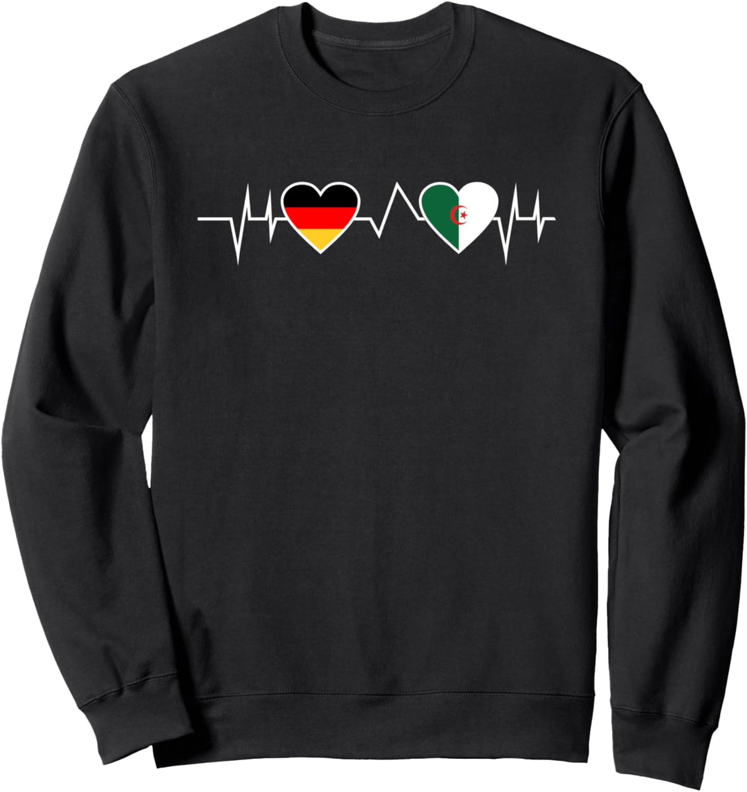 Algerier Deutscher Herzschlag Deutschland Algerien Sweatshirt