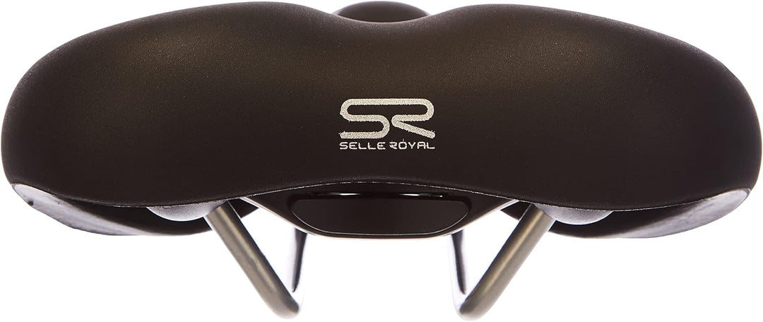 Selle Royal Damen Gel Trekkingsattel, schwarz, One Size Bundle mit Sattelkloben, schwarz, Bundle mit