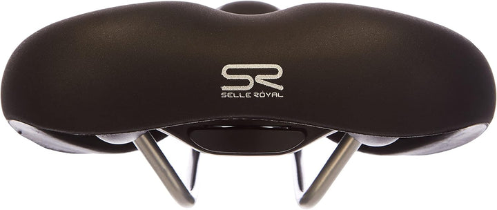 Selle Royal Damen Gel Trekkingsattel, schwarz, One Size Bundle mit Sattelkloben, schwarz, Bundle mit