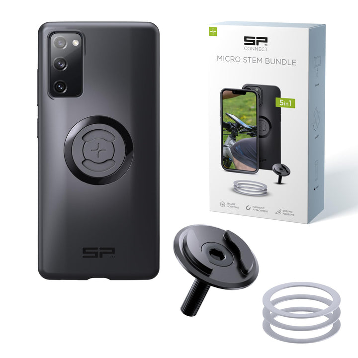 SP CONNECT Micro Stem Bundle | SPC+ | für Samsung S20 FE Handy Halterung für den fahrradlenker | Sma