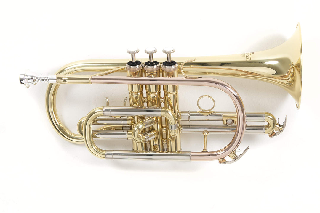 Roy Benson Bb Kornett MOD.CR-202 lackiert, inkl. Etui, gold, CR-202
