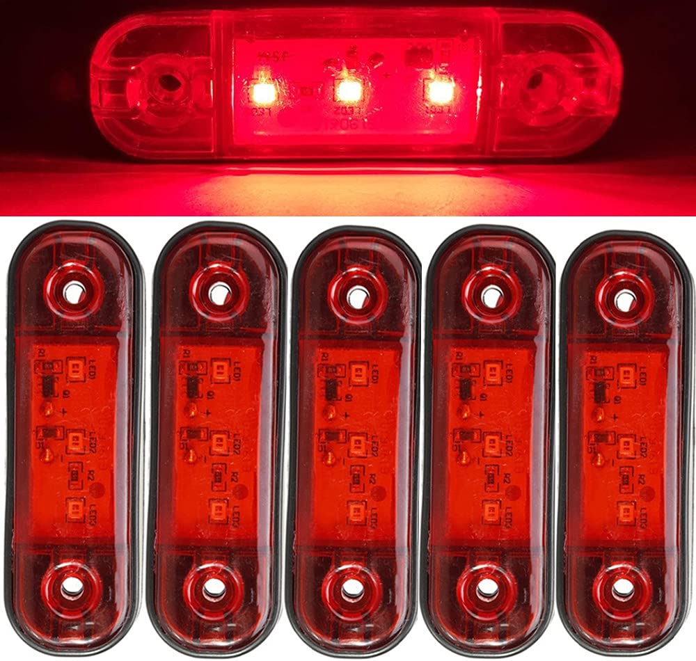 Seitenmarkierungsleuchten, 10 Stück 3LED Auto-Markierungsleuchten Autoseiten-Kontrollleuchten 12V 24