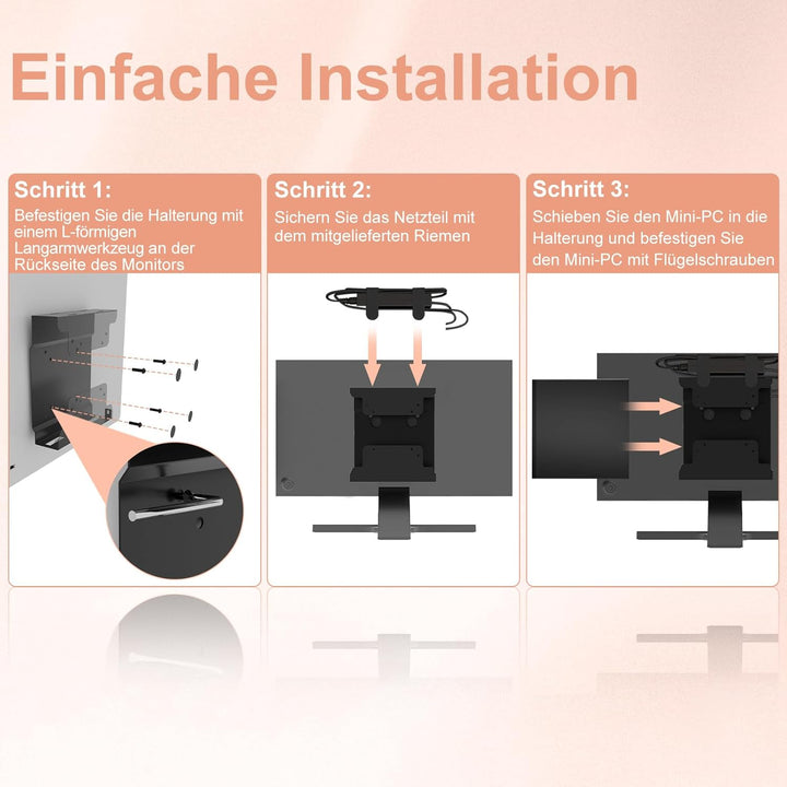 VESA-Halterung für Dell Micro PC VESA/Wand/Unter-Tisch Halterung für Dell OptiPlex Micro Form Faktor