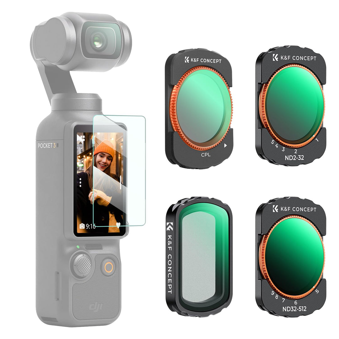 K&amp;F CONCEPT magnetisches Filter Set kompatibel mit DJI Osmo Pocket 4/3 | Magnetic Variable ND&amp;CPL&amp; B