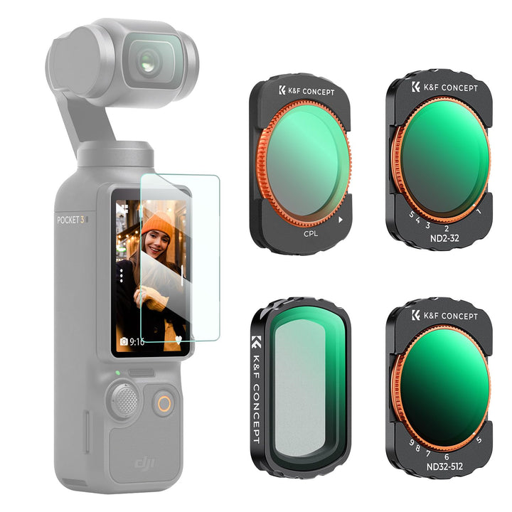 K&amp;F CONCEPT magnetisches Filter Set kompatibel mit DJI Osmo Pocket 4/3 | Magnetic Variable ND&amp;CPL&amp; B