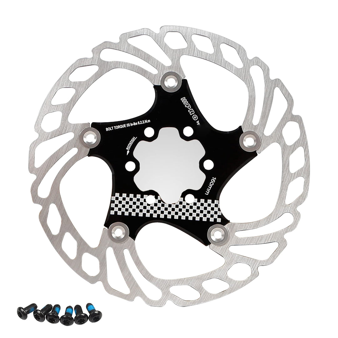 Fahrradscheibenbremsrotor, 160 mm / 180 mm/203mm, MTB-Rennradrotor 6-Loch-Rotor, Fahrradzubehör(Schw