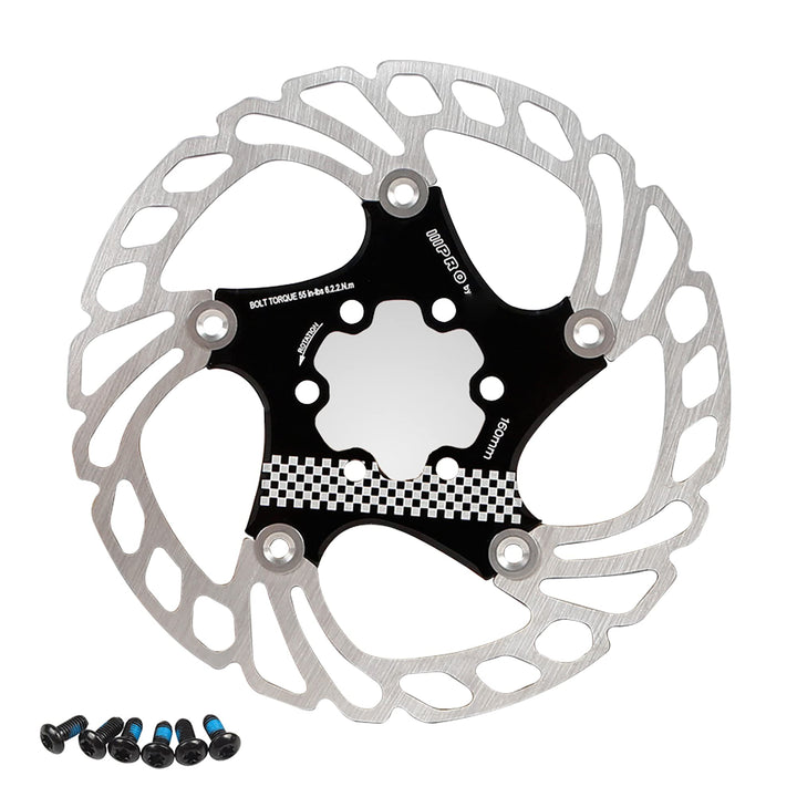 Fahrradscheibenbremsrotor, 160 mm / 180 mm/203mm, MTB-Rennradrotor 6-Loch-Rotor, Fahrradzubehör(Schw