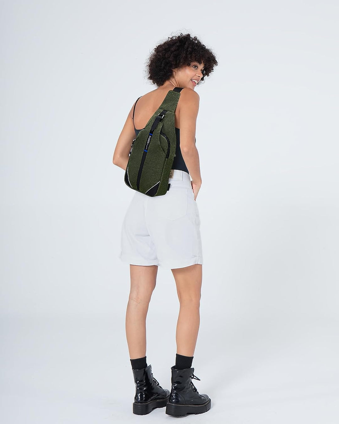 WATERFLY Anti-Diebstahl Sling Bag für Damen und Herren Brusttasche Hippie Crossbody Bag Multipurpose