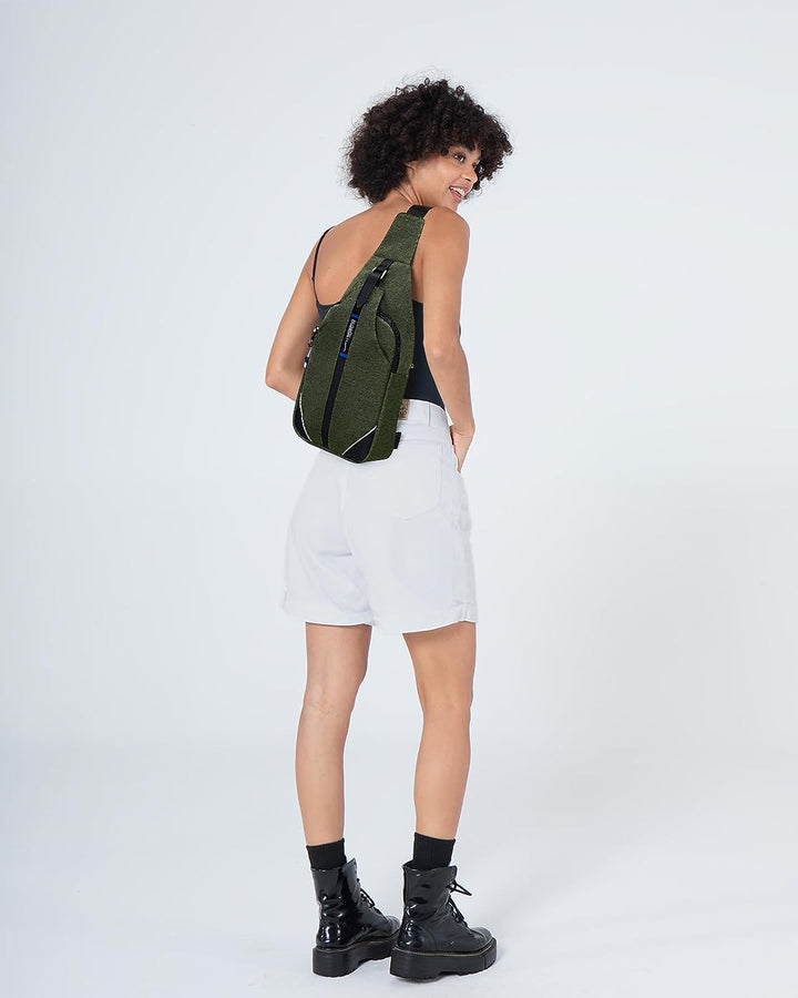 WATERFLY Anti-Diebstahl Sling Bag für Damen und Herren Brusttasche Hippie Crossbody Bag Multipurpose