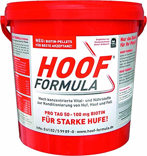 Biotin für Pferde - Zusatz-Futter für Pferde mit Zink, Vitamin B6, Lysin - 5kg Eimer Hoof Formula fü