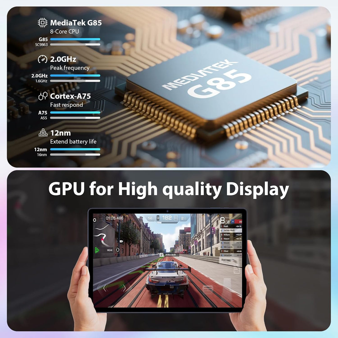 2,5K Android 15 Tablet 14 Zoll, 4G LTE/5G WLAN, 2240x1400FHD, 36GB RAM+512GB ROM (2TB erweiterbar),
