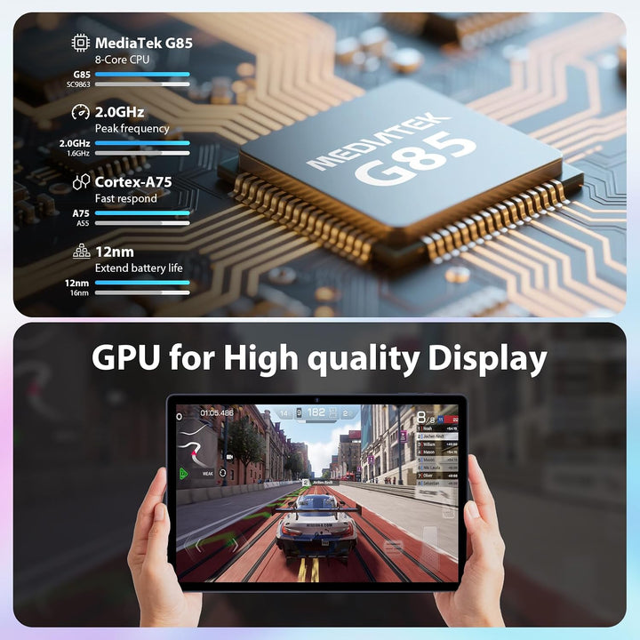 2,5K Android 15 Tablet 14 Zoll, 4G LTE/5G WLAN, 2240x1400FHD, 36GB RAM+512GB ROM (2TB erweiterbar),