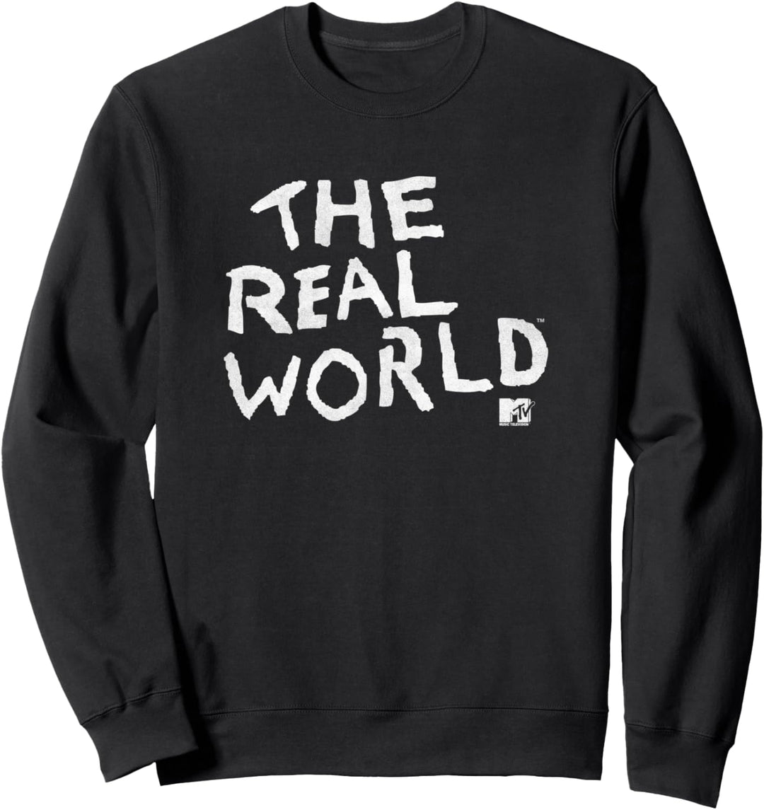MTV The Real World White Text Title Logo Sweatshirt
