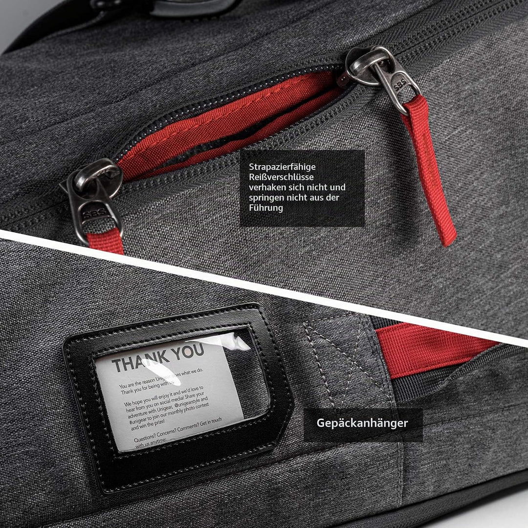 Unigear Skitasche Doppelt gepolstert, Snowboardtasche, Langlauf-Ski-Tasche für 1 – 2 Paar Ski 165/17