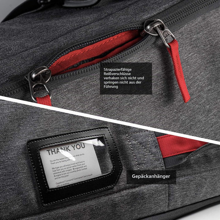 Unigear Skitasche Doppelt gepolstert, Snowboardtasche, Langlauf-Ski-Tasche für 1 – 2 Paar Ski 165/17