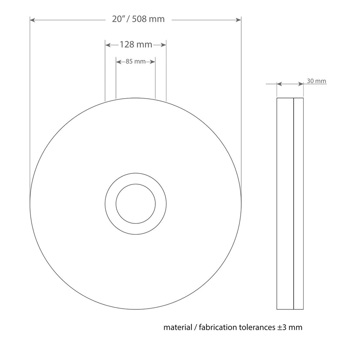 haid-tec MelaminPlusPad 20 Zoll / 508 mm, Pads für Scheuersaugmaschinen, Innenloch 85mm inkl. Ausspa